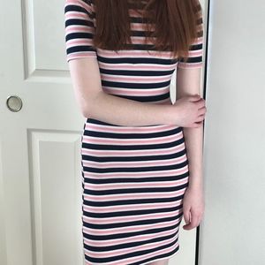 Striped bodycon dress
